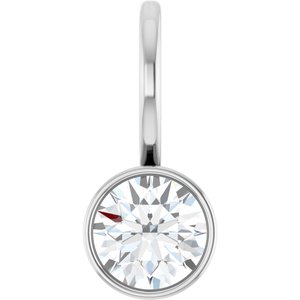 Platinum 5 mm Round Solitaire Charm/Pendant Mounting