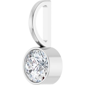 Platinum 5 mm Round Solitaire Charm/Pendant Mounting – image 3
