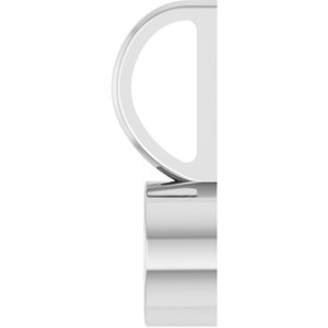 14K White Gold 5 mm Round Solitaire Charm/Pendant Mounting – image 6