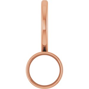 14K Rose Gold 4.5 mm Round Solitaire Charm/Pendant Mounting – image 2