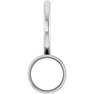 Sterling Silver 4.5 mm Round Solitaire Charm/Pendant Mounting – image 2