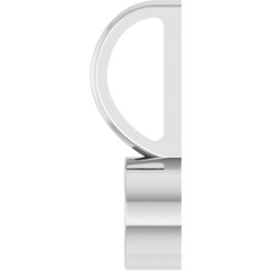Sterling Silver 4.5 mm Round Solitaire Charm/Pendant Mounting – image 6