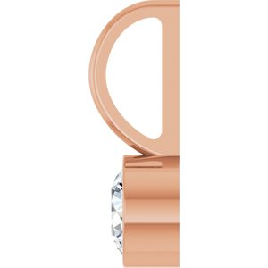 14K Rose Gold 4.5 mm Round Solitaire Charm/Pendant Mounting – image 5