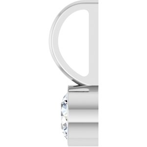 Sterling Silver 4.5 mm Round Solitaire Charm/Pendant Mounting – image 5
