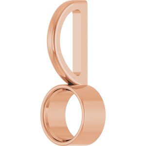 14K Rose Gold 4.5 mm Round Solitaire Charm/Pendant Mounting – image 4