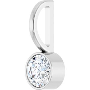 Sterling Silver 4.5 mm Round Solitaire Charm/Pendant Mounting – image 3