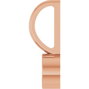 14K Rose Gold 4 mm Round Solitaire Charm/Pendant Mounting – image 6