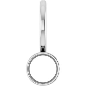 Sterling Silver 4 mm Round Solitaire Charm/Pendant Mounting – image 2