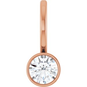 14K Rose Gold 1/5 CTW Natural Diamond Charm/Pendant