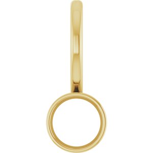 14K Yellow Gold 4 mm Round Solitaire Charm/Pendant Mounting – image 2