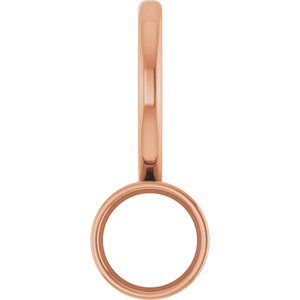 14K Rose Gold 4 mm Round Solitaire Charm/Pendant Mounting – image 2