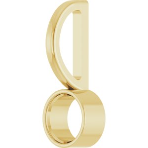 14K Yellow Gold 4 mm Round Solitaire Charm/Pendant Mounting – image 4