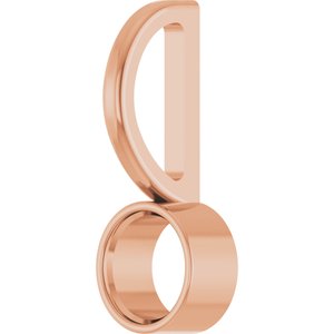 14K Rose Gold 4 mm Round Solitaire Charm/Pendant Mounting – image 4