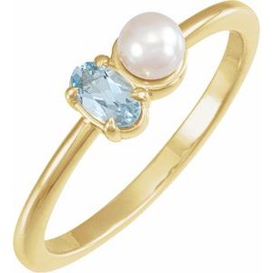 Accented Pearl Ring