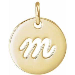 Script Initial Necklace or Pendant