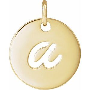 Script Initial Necklace or Pendant