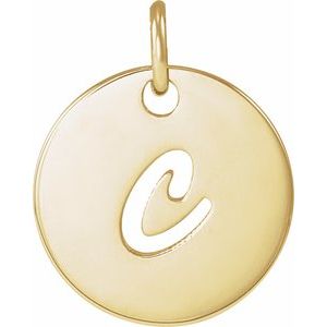 Script Initial Necklace or Pendant