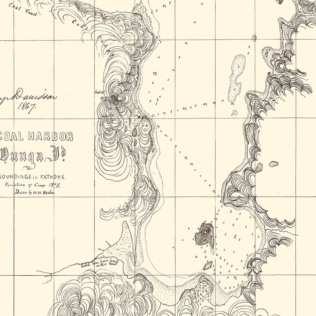Vintage Coal Harbor Map 1867