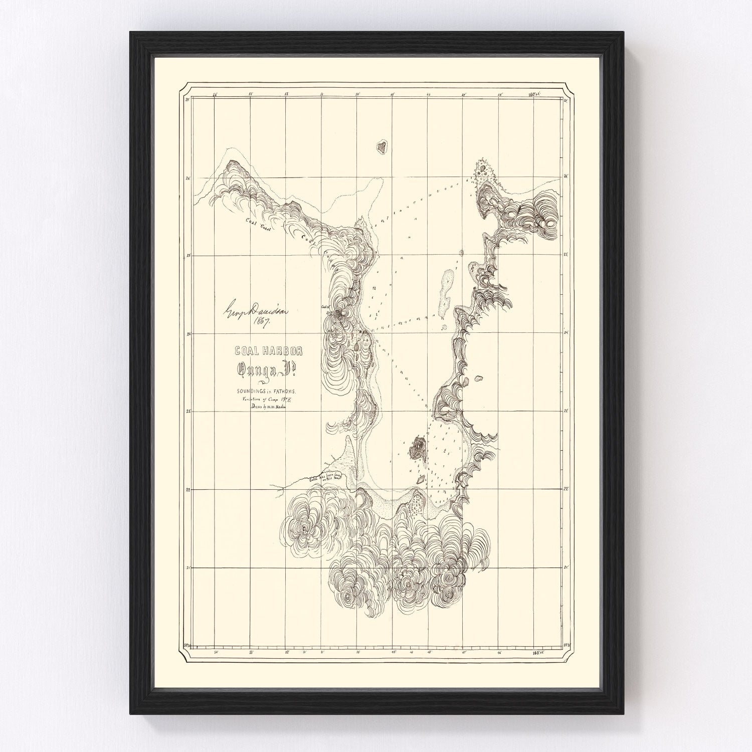 Vintage Coal Harbor Map 1867