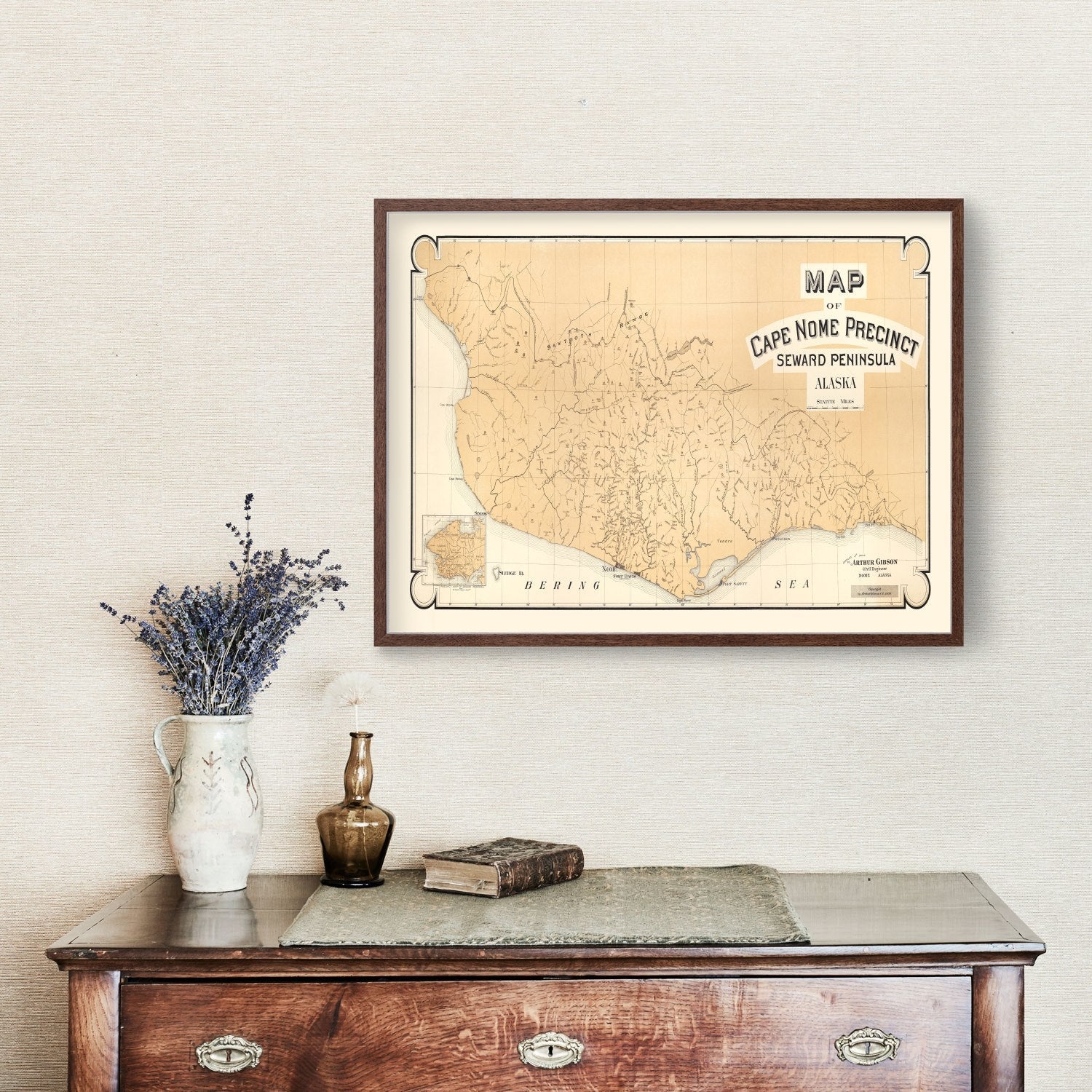 Vintage Cape Nome Alaska Map 1904