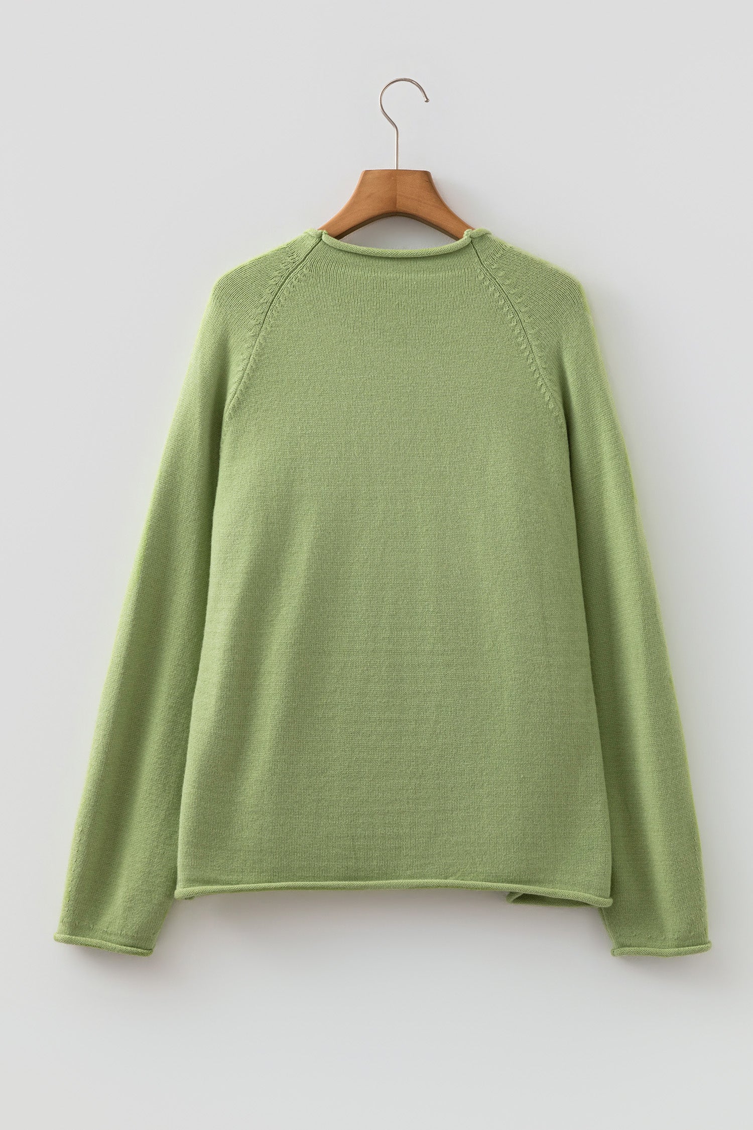 Fish Knit Oversized Round Neck Sweater
