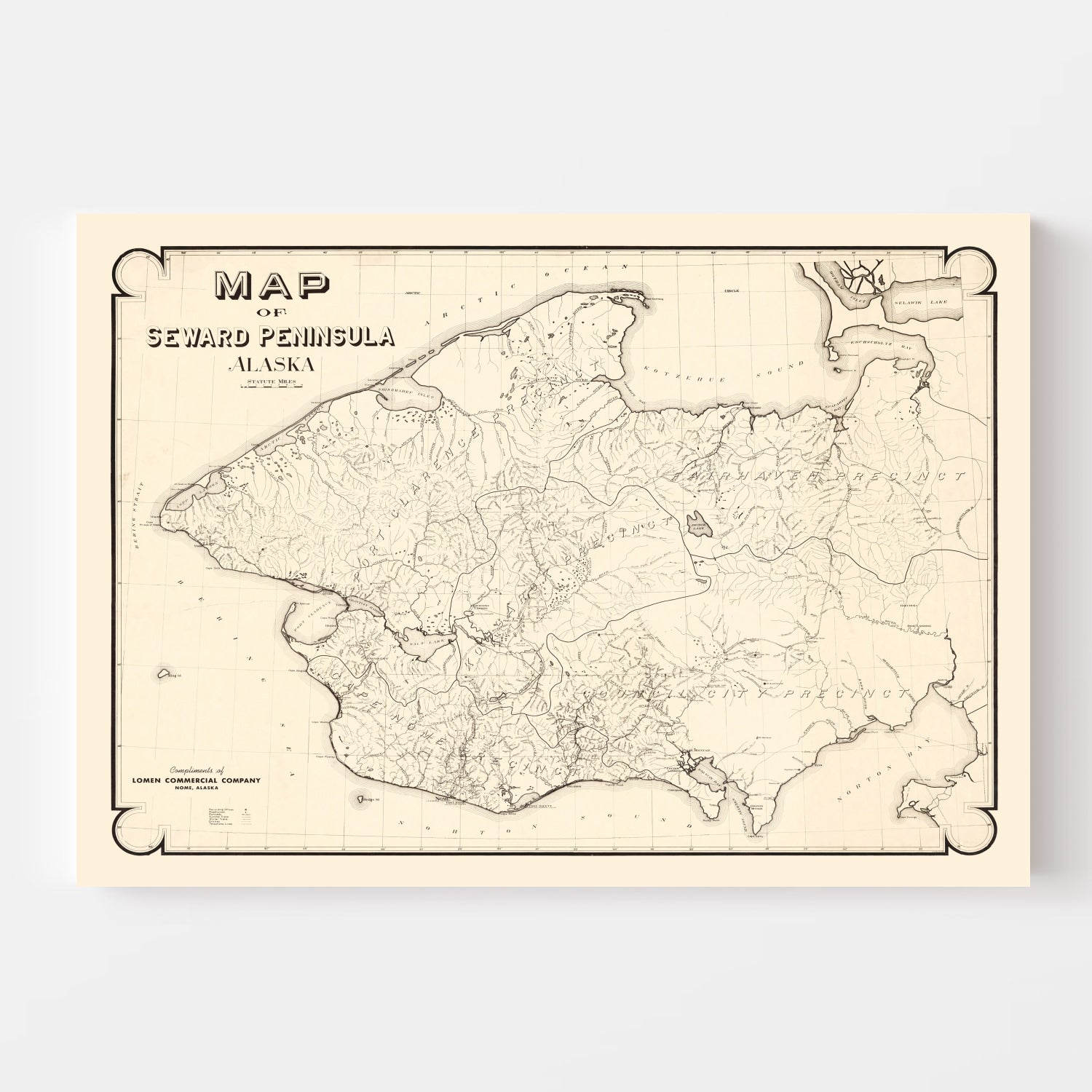 Vintage Seward Peninsula Map 1900