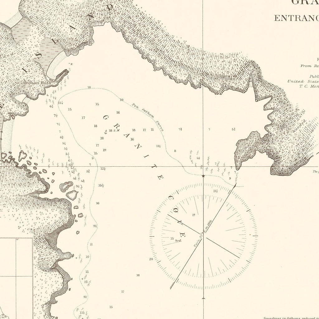 Vintage Granit Cove, Port Althorp, AK Map 1894