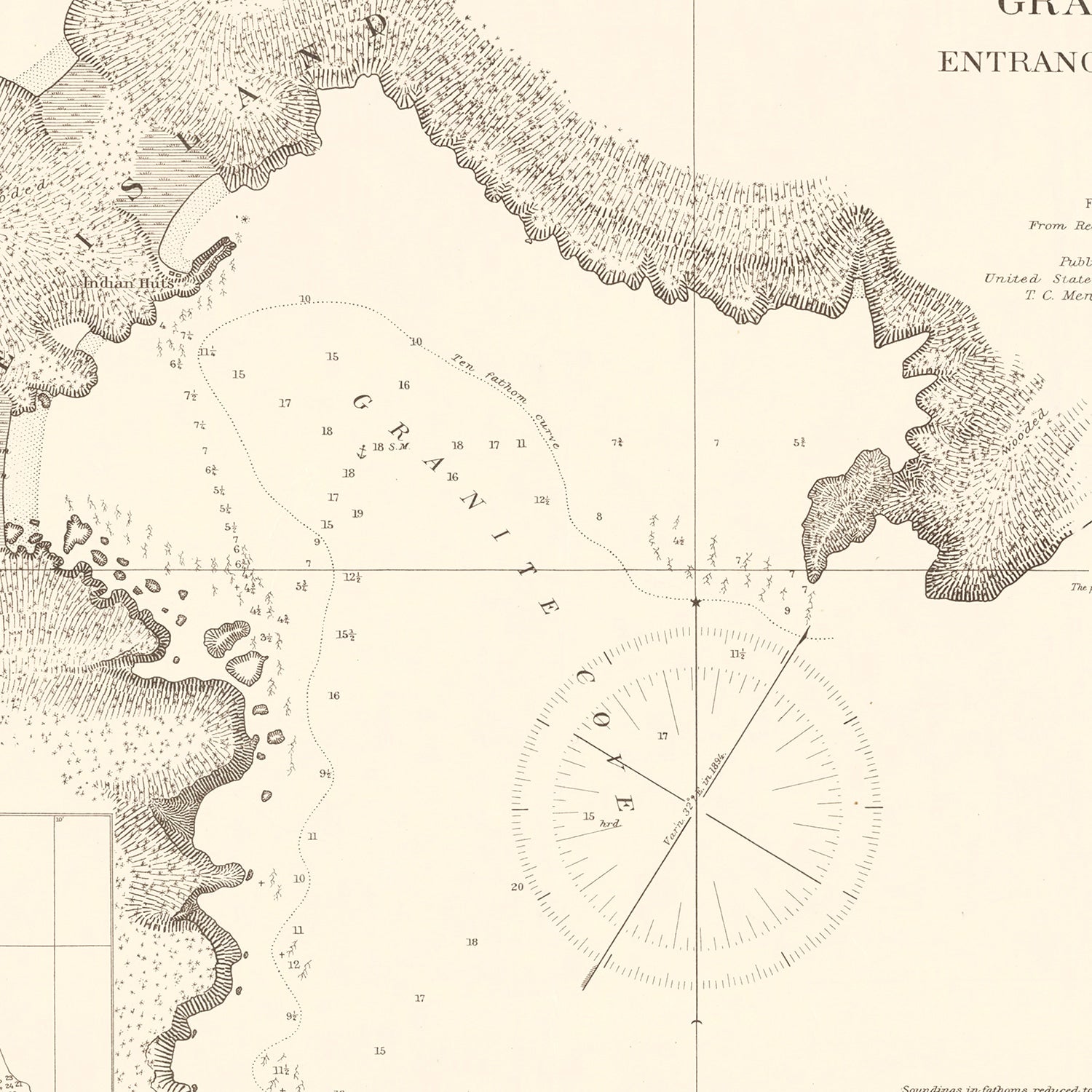 Vintage Granit Cove, Port Althorp, AK Map 1894