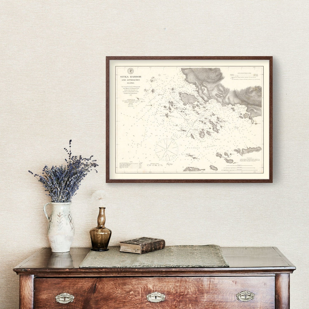 Vintage Sitka Harbor Map 1881
