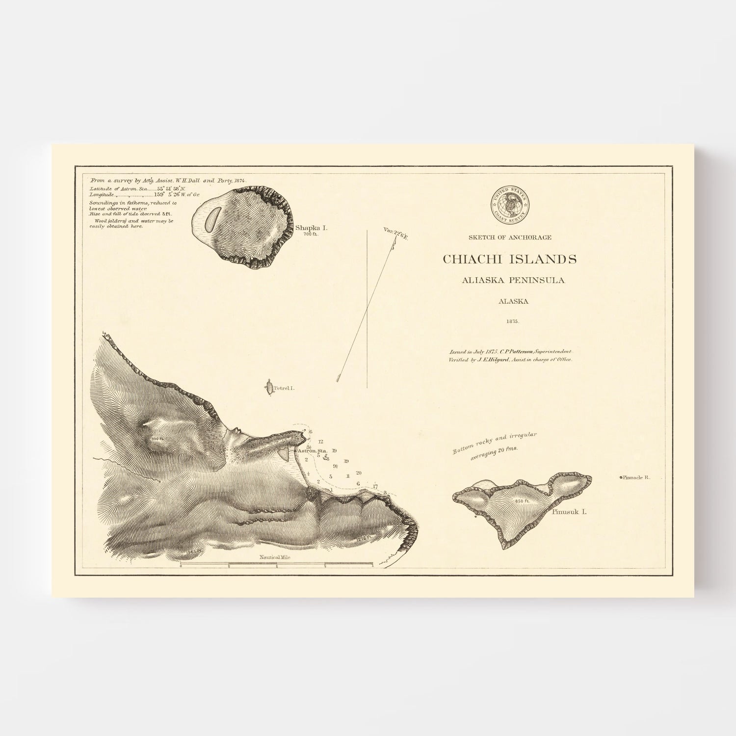 Vintage Anchorage, AK Map 1875