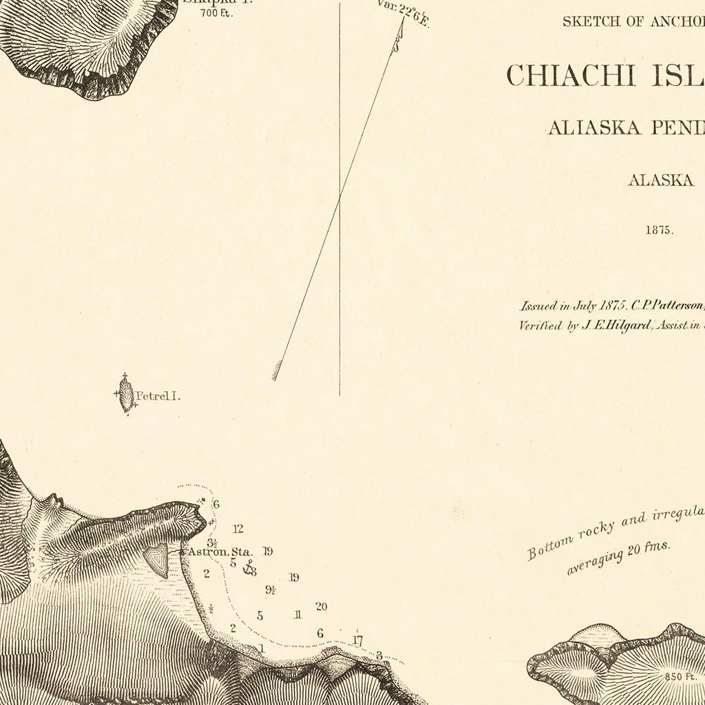 Vintage Anchorage, AK Map 1875