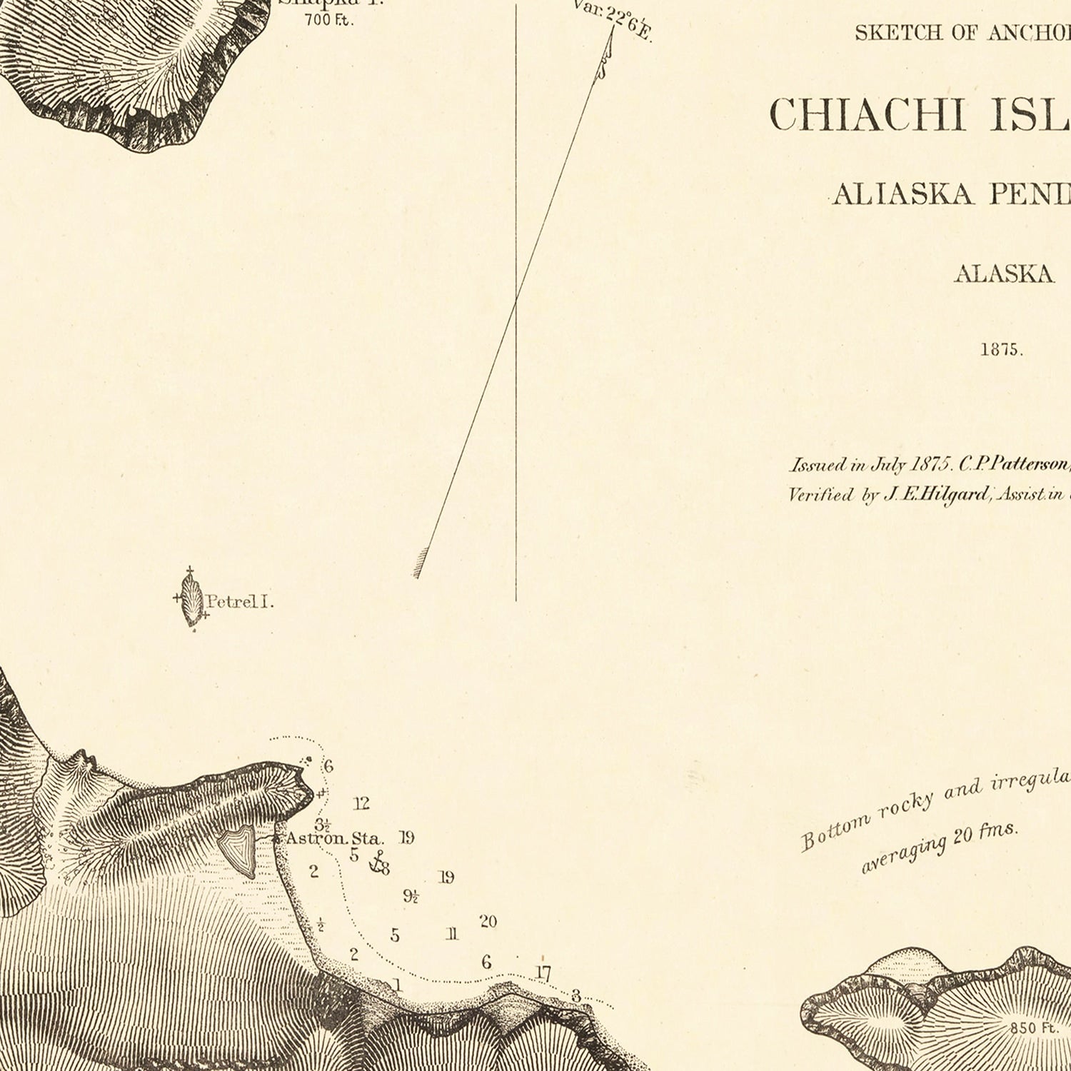Vintage Anchorage, AK Map 1875
