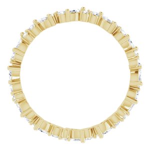 14K Yellow 3/4 CTW Natural Diamond Eternity Band Size 8