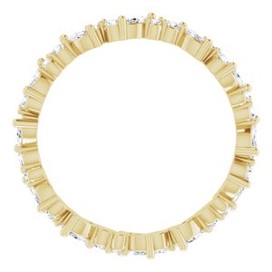 14K Yellow 3/4 CTW Natural Diamond Eternity Band Size 7.5
