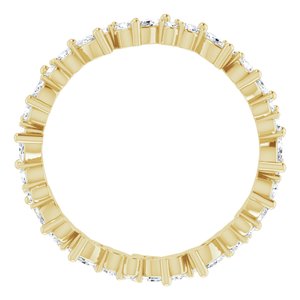 14K Yellow 3/4 CTW Natural Diamond Eternity Band Size 6.5