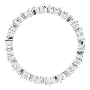 Platinum 3/4 CTW Natural Diamond Eternity Band Size 6.5