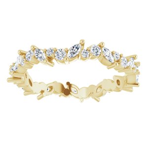 14K Yellow 3/4 CTW Natural Diamond Eternity Band Size 6.5