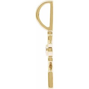 14K Yellow Gold .03 CT Natural Diamond Love Charm/Pendant – image 2
