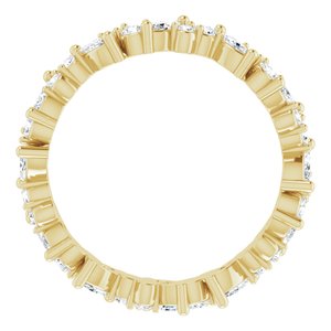 14K Yellow 3/4 CTW Natural Diamond Eternity Band Size 4.5