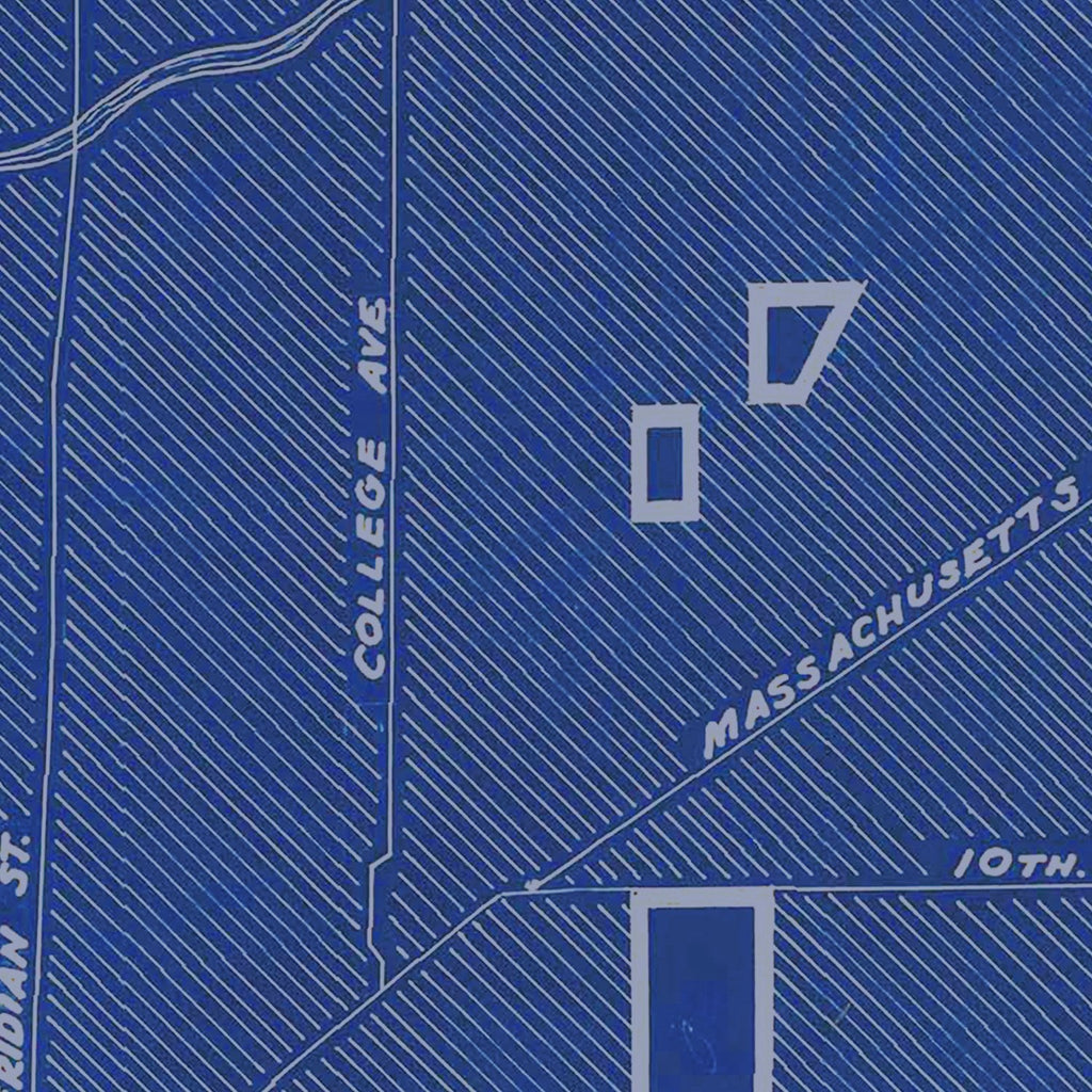Vintage Map of Indianapolis, Indiana 1934