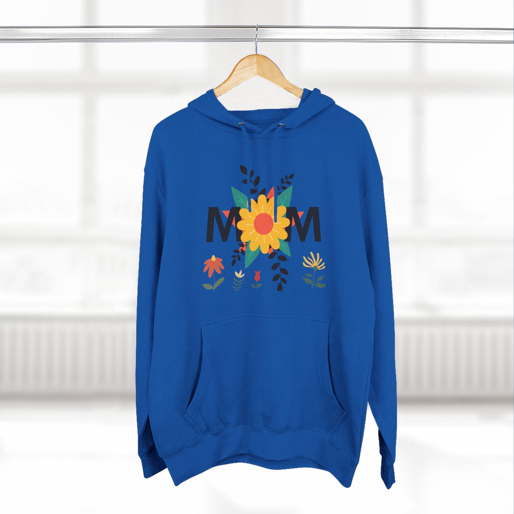 Mom Floral Pattern Three-Panel Fleece Hoodie