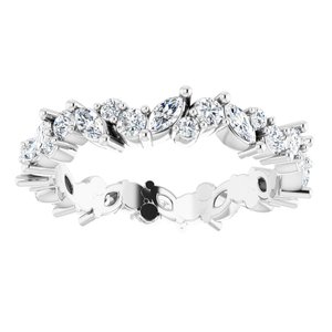 Platinum 3/4 CTW Natural Diamond Eternity Band Size 4
