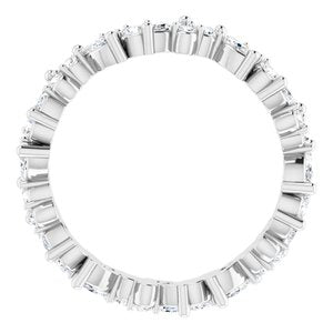 Platinum 3/4 CTW Natural Diamond Eternity Band Size 4