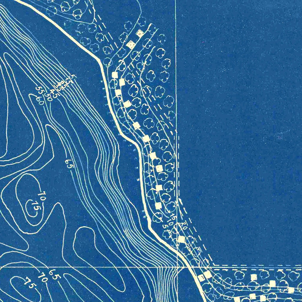 Vintage Big Long Lake, IN Map 1925