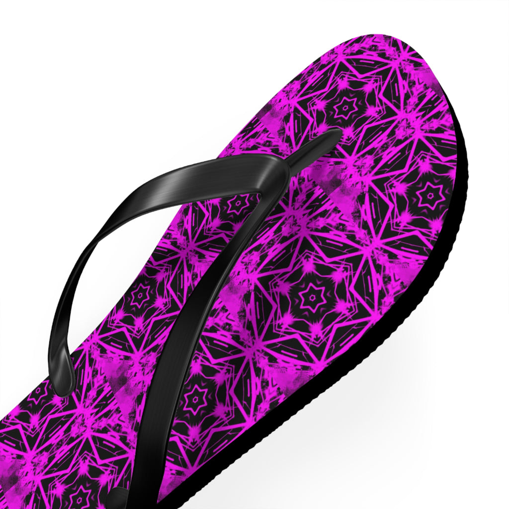 Purple Star Pattern Flip Flops for Women
