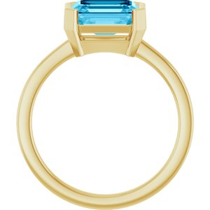 Half-Bezel Solitaire Ring