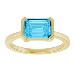 Half-Bezel Solitaire Ring