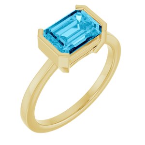 Half-Bezel Solitaire Ring