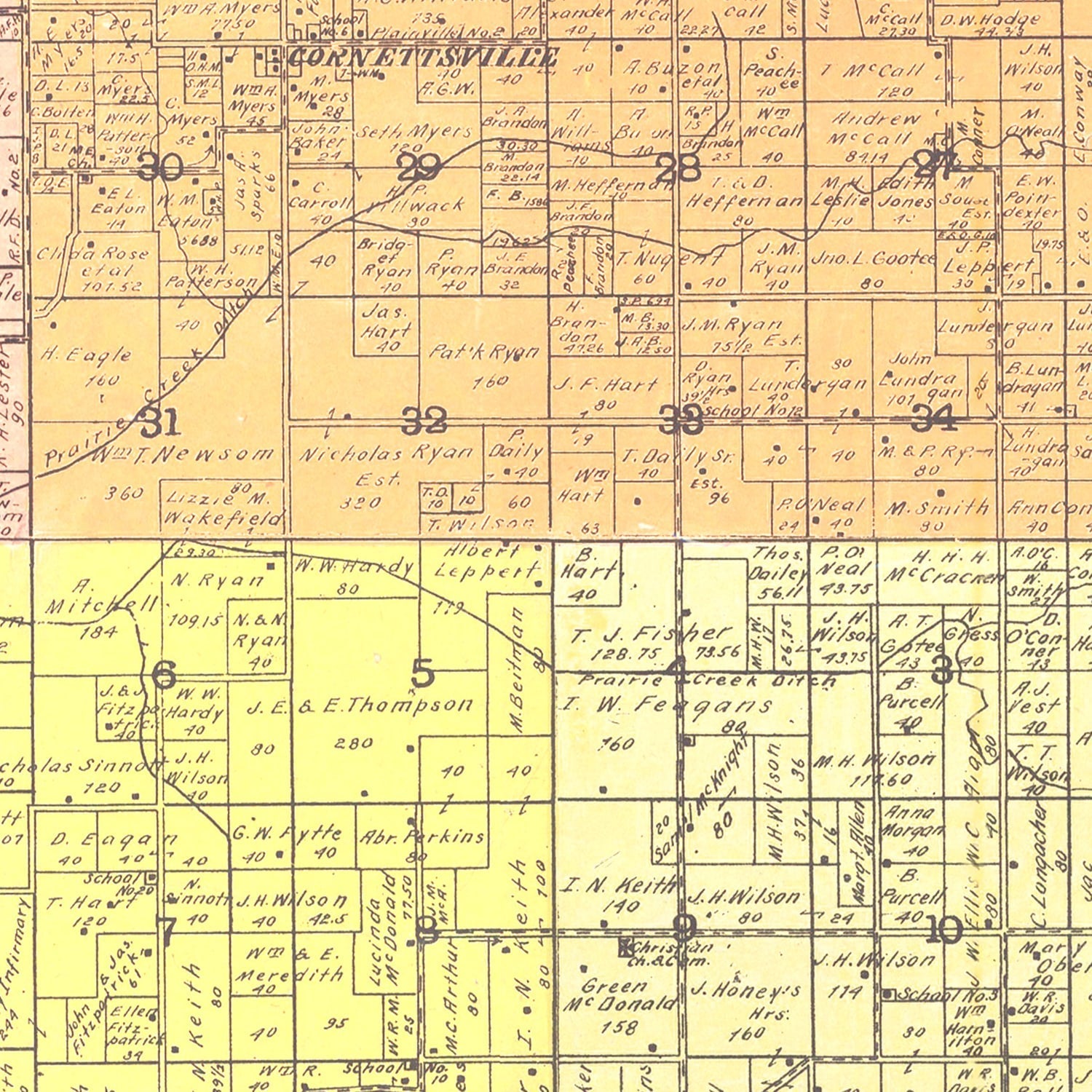 Vintage Map of Daviess County, Indiana 1905