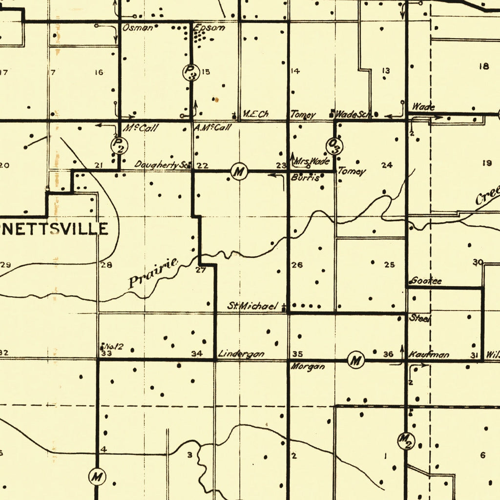 Vintage Map of Daviess County, Indiana 1910
